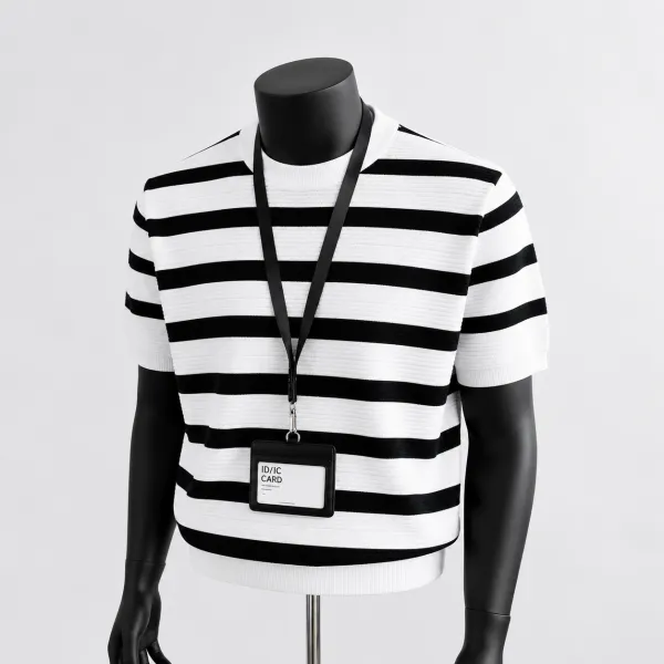 Stripe Textured Knit T-Shirt