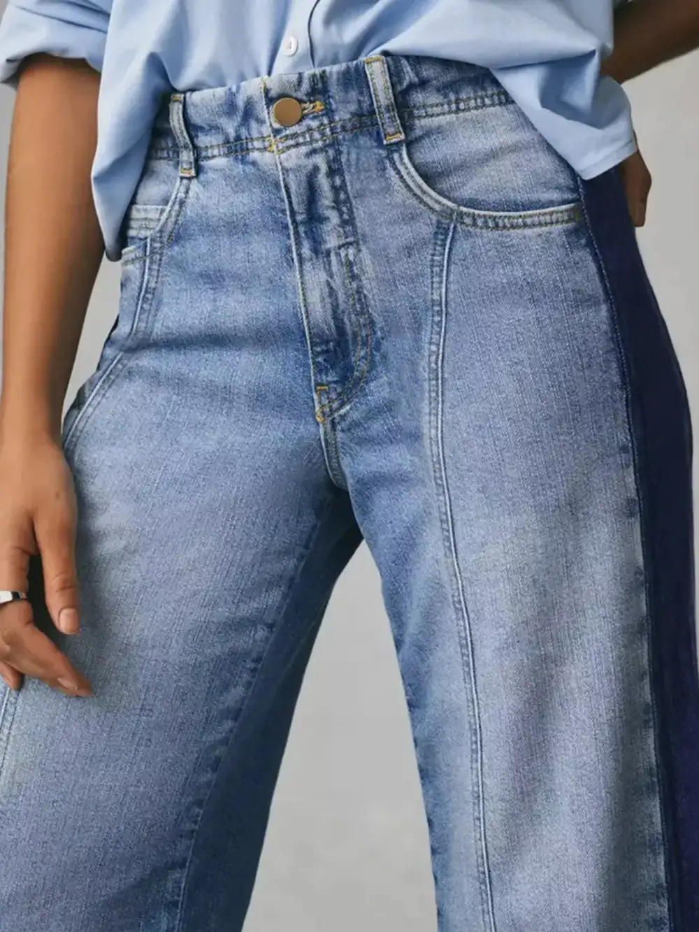 Washed Loose Fit Denim Jeans
