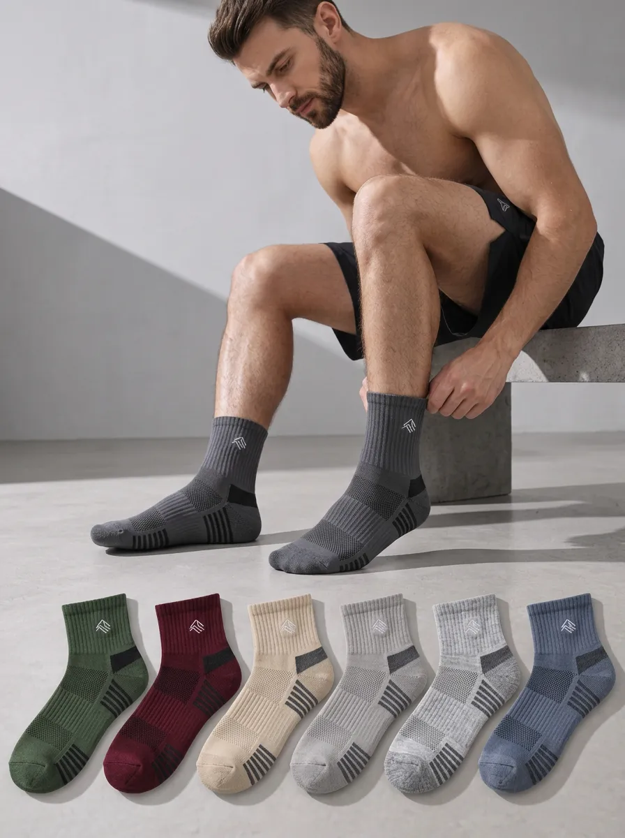 Men's Sport Emblem Crew Socks