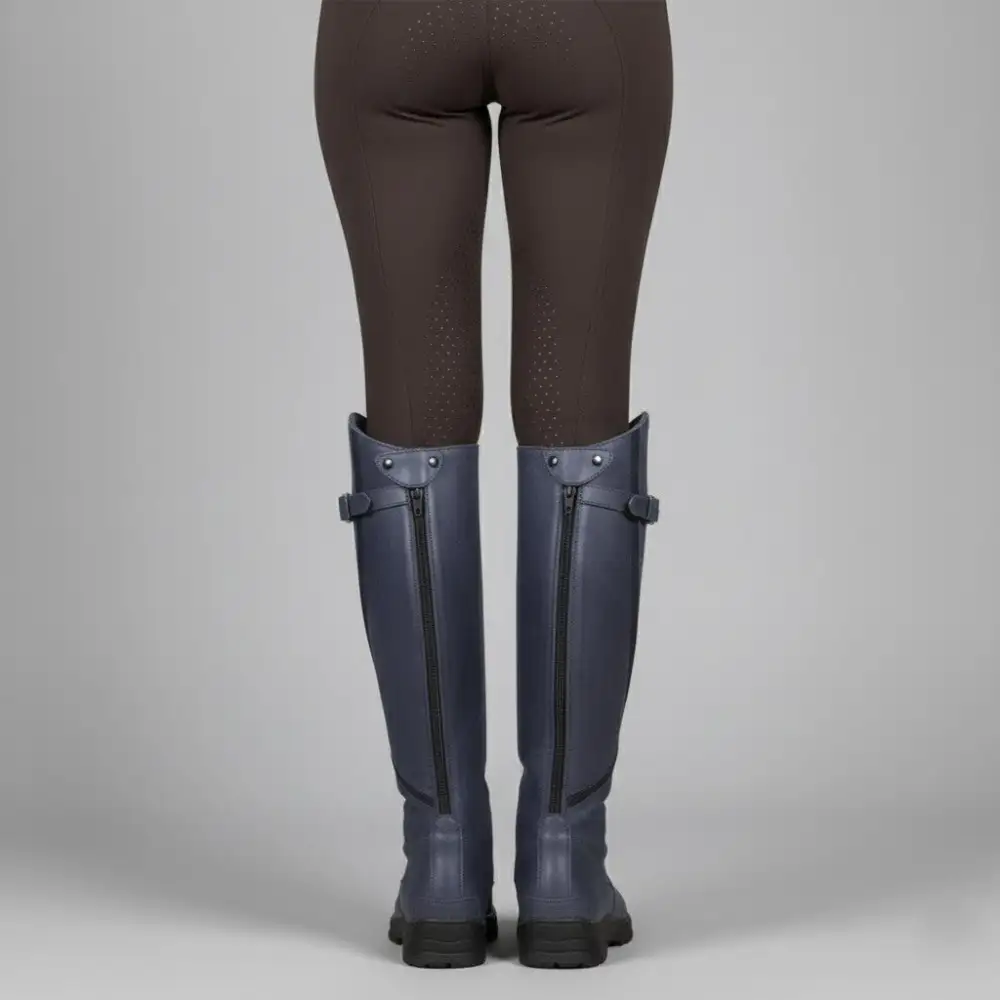 Leather Knee Tall Boots Waterproof Flat Boots Everyday Wear
