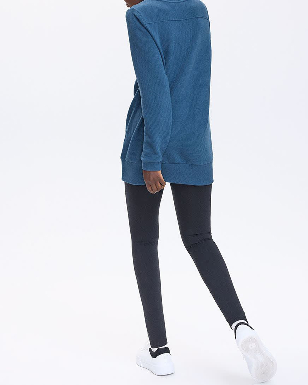 Long-Sleeve Crew-Neck Ottoman-Knit Tunic