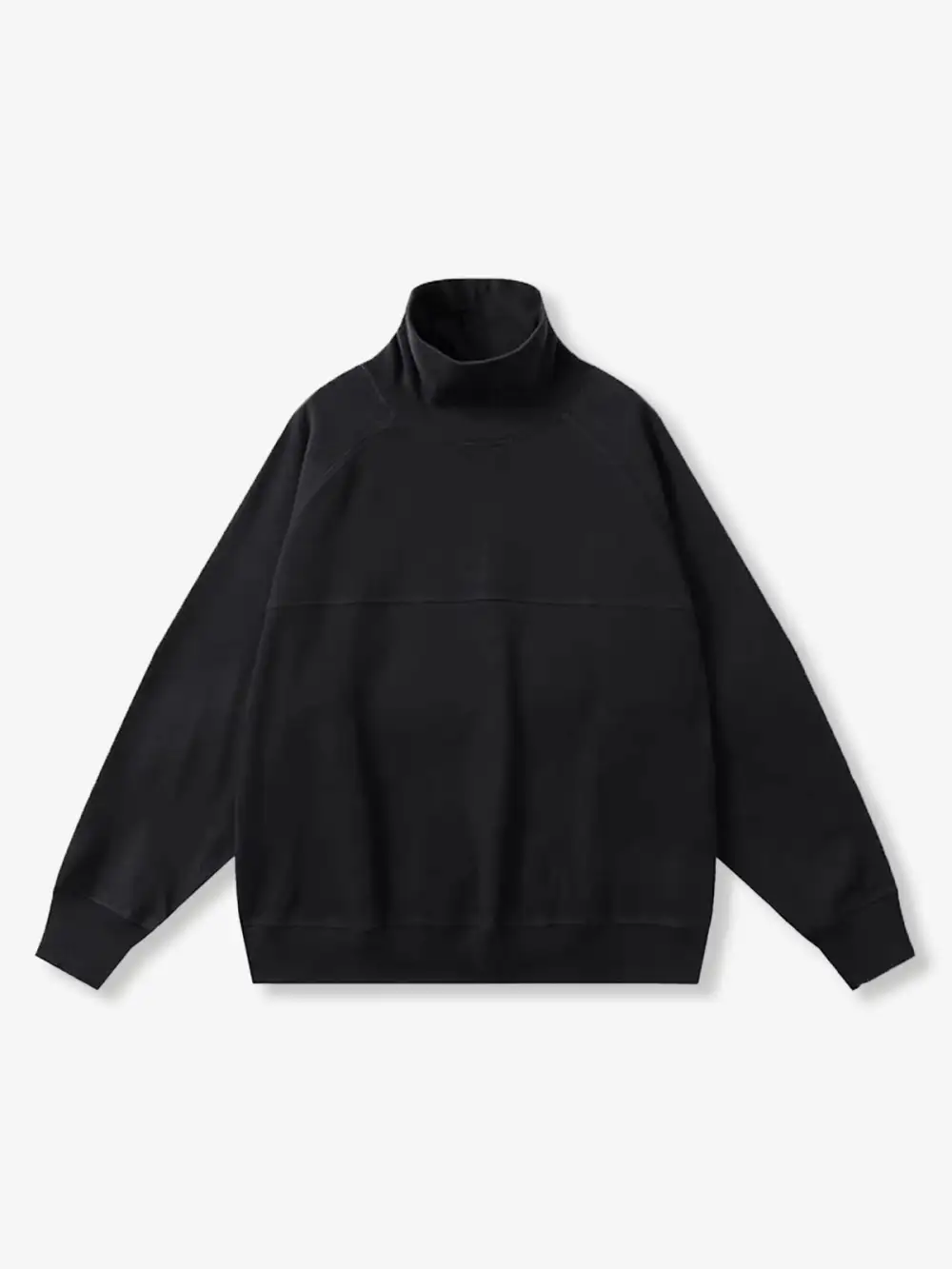 Plain Dralon High Neck Sweatshirt