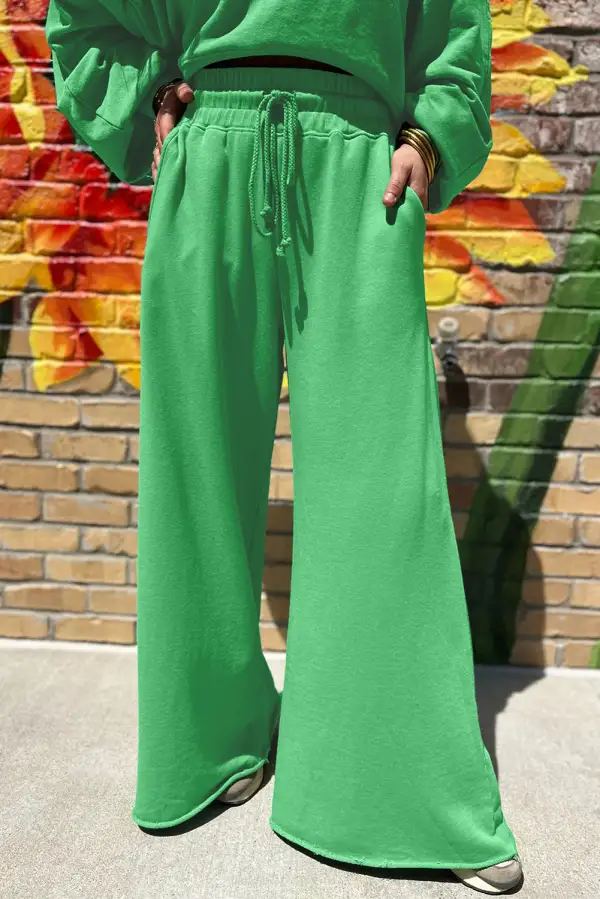 Sleeve Pullover Soft Pants Lounge Set Ease