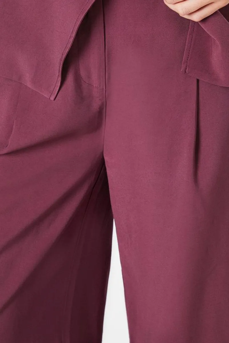 Casual Style Tailored Wide Leg Trouser