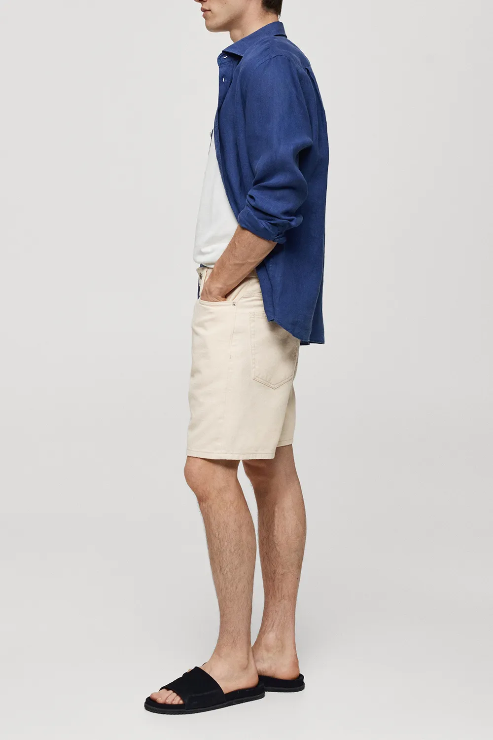 Non-Stretch Denim Shorts