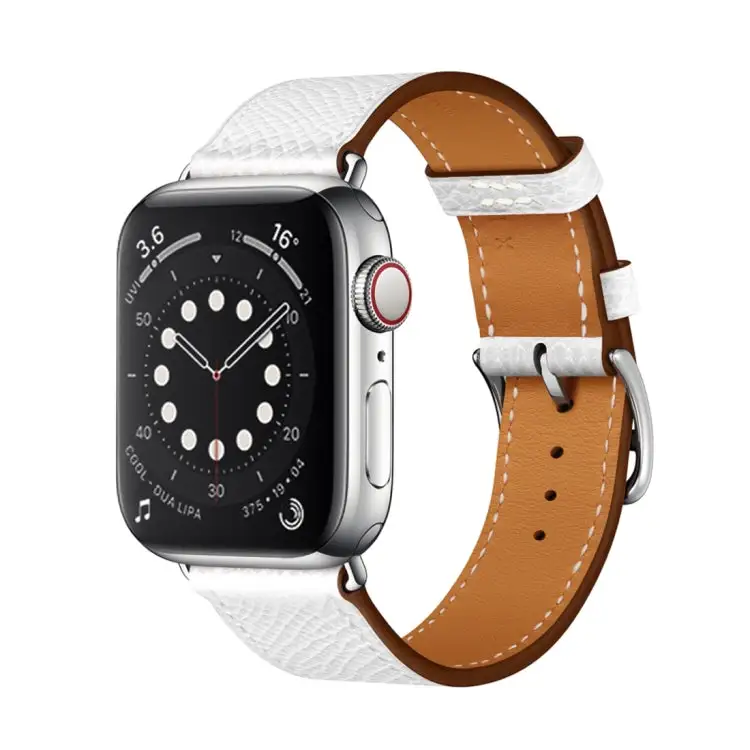 Leather Cross Band Watch Band for Watch 3 / 2 / 1 Generation 38 mm - White