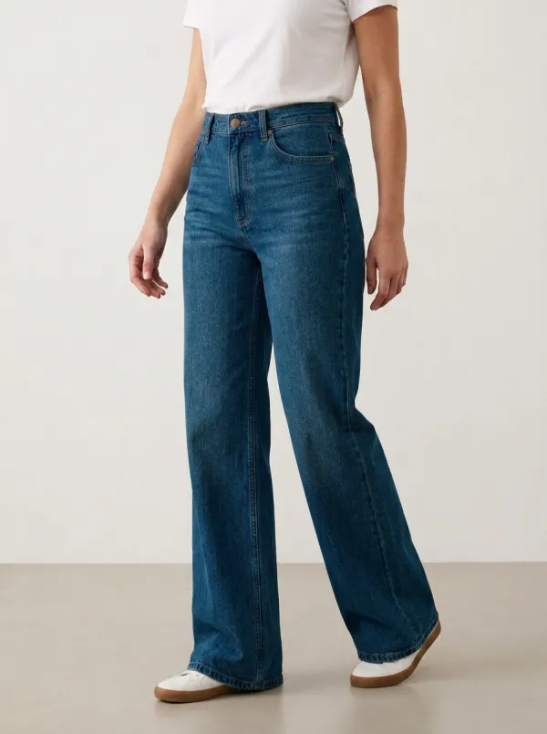 Refined Wide-Leg Denim Jeans