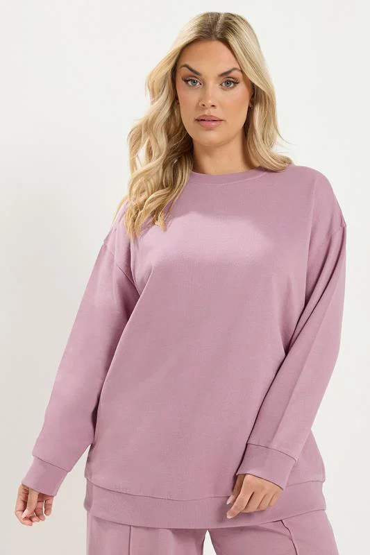 Pink Crew Neck Sweatshirt detail 1