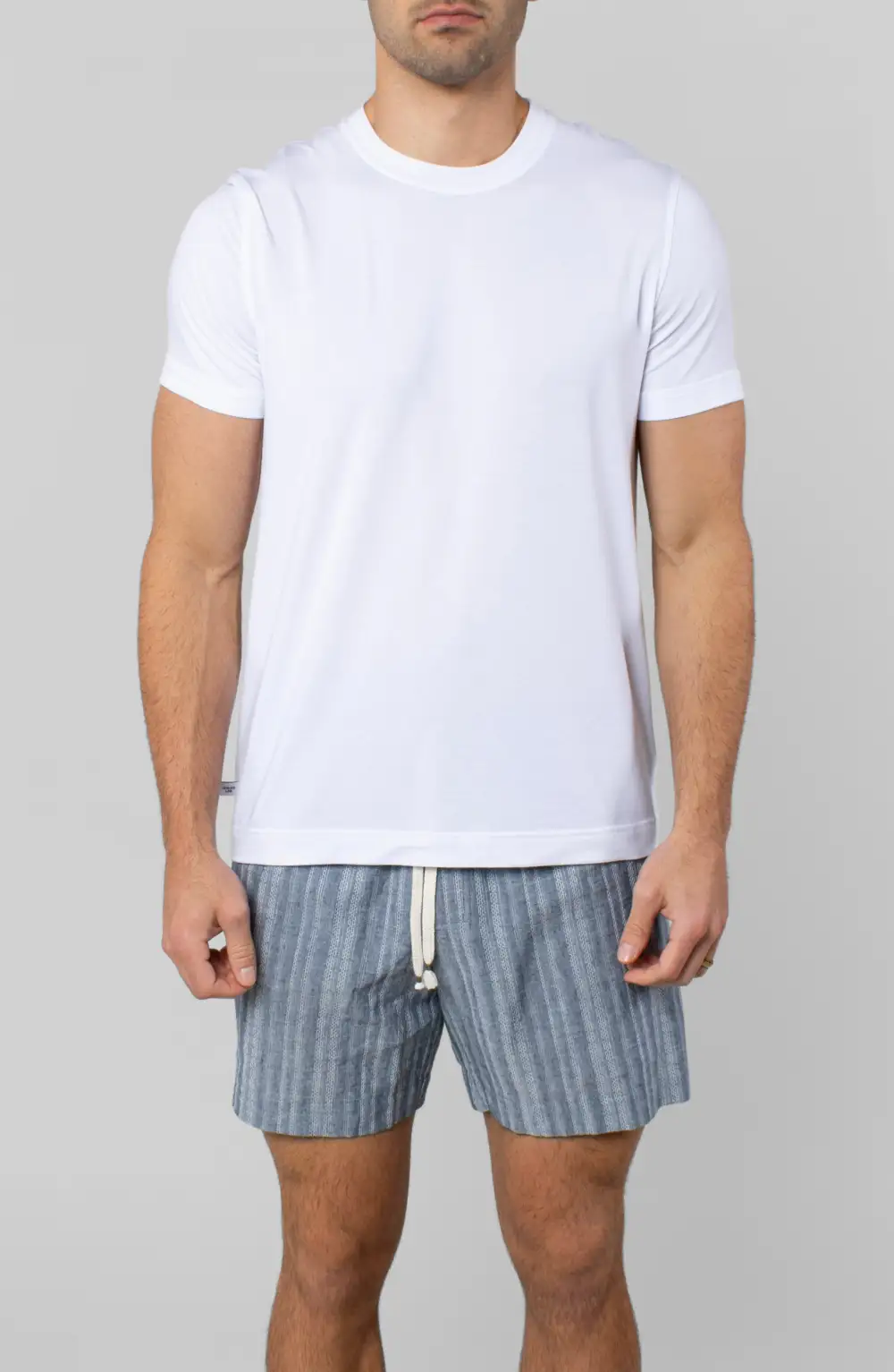 Men's Lightweight Cotton Linen Drawcord Shorts