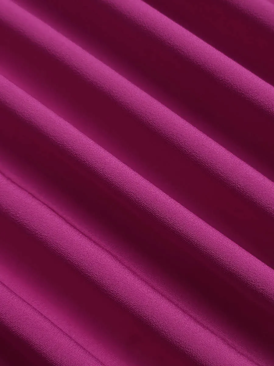 Tiered Pleated Long Neck Maxi Dress