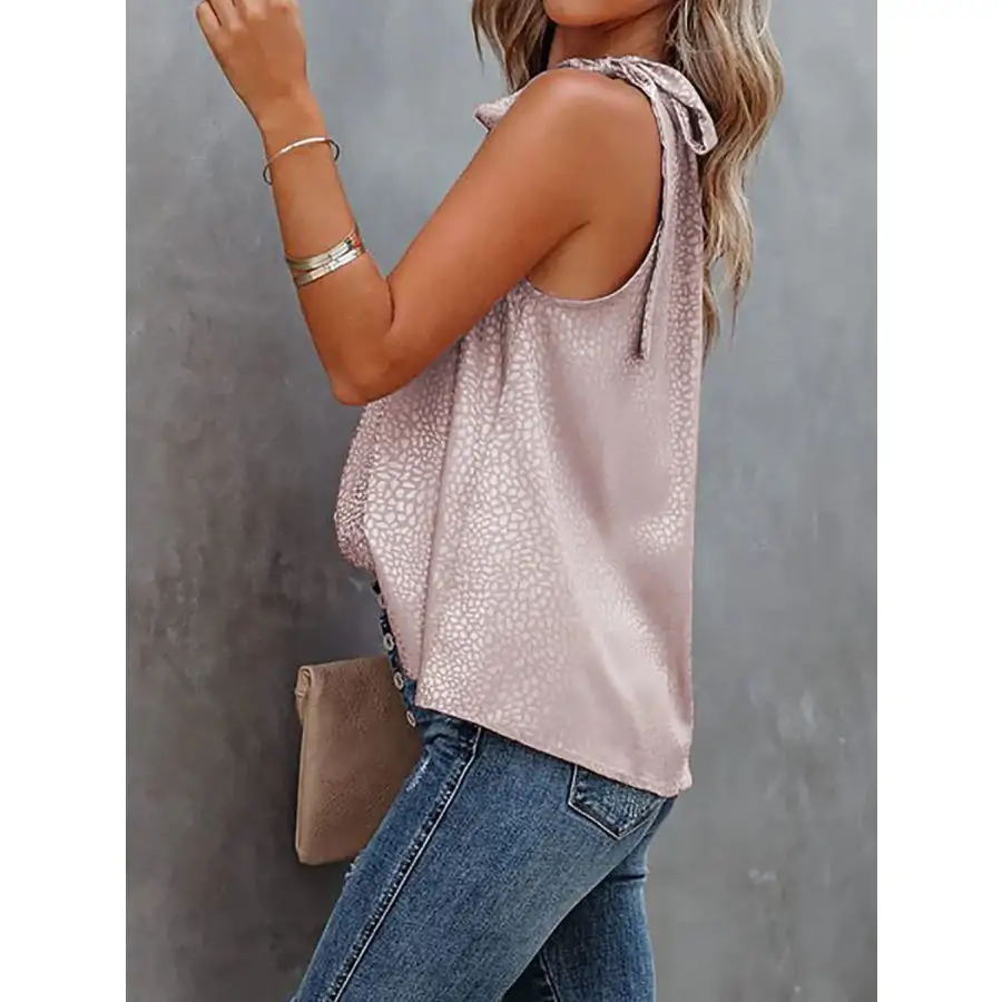 Tied Animal Camisole Top