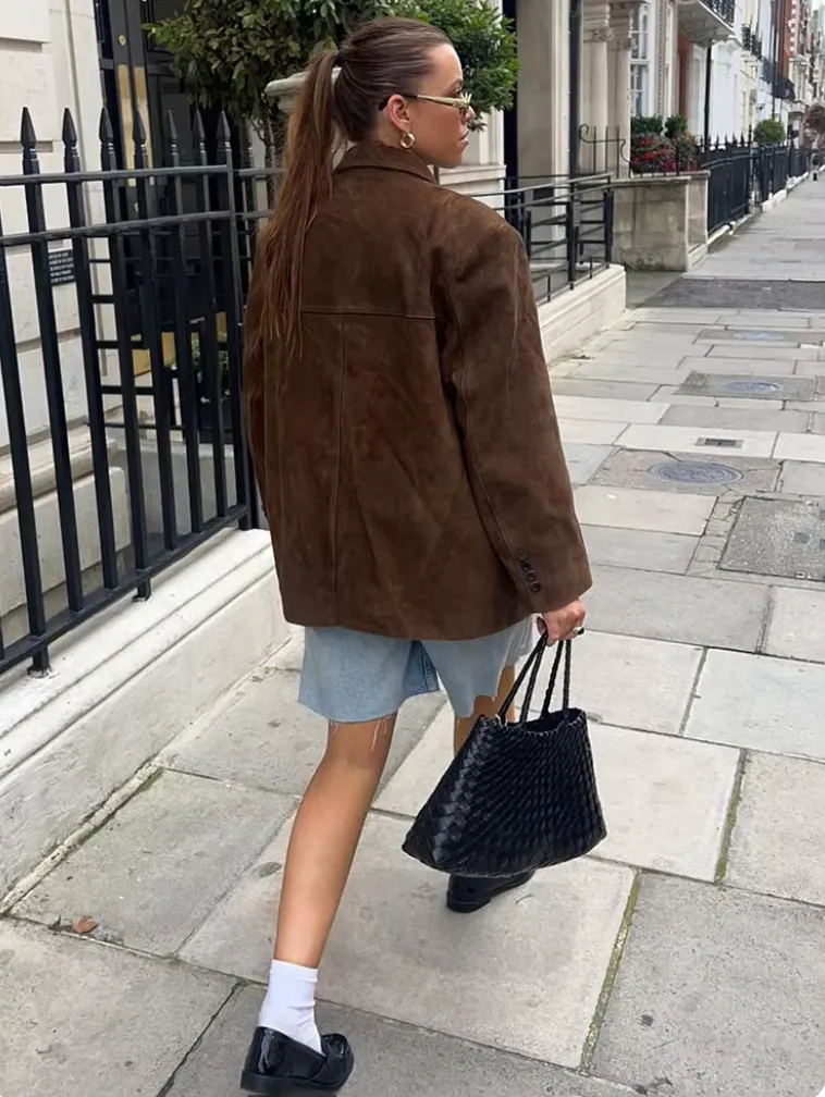  Tailored Suede Blazer