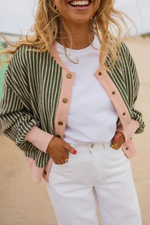 Striped Everyday Cardigan Jacket