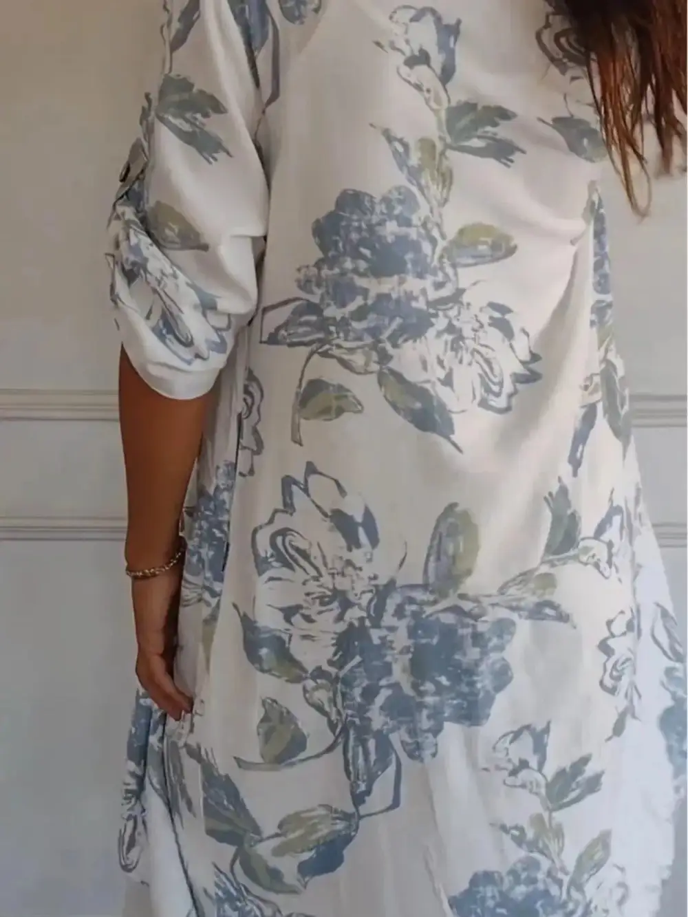 Floral Printed Button Front Shirt Dress