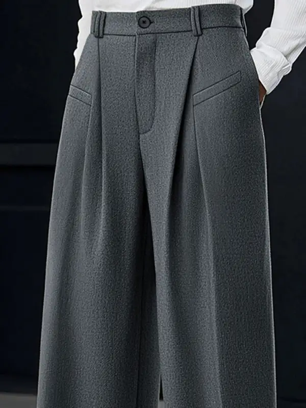 Relaxed Pleated Front Pants