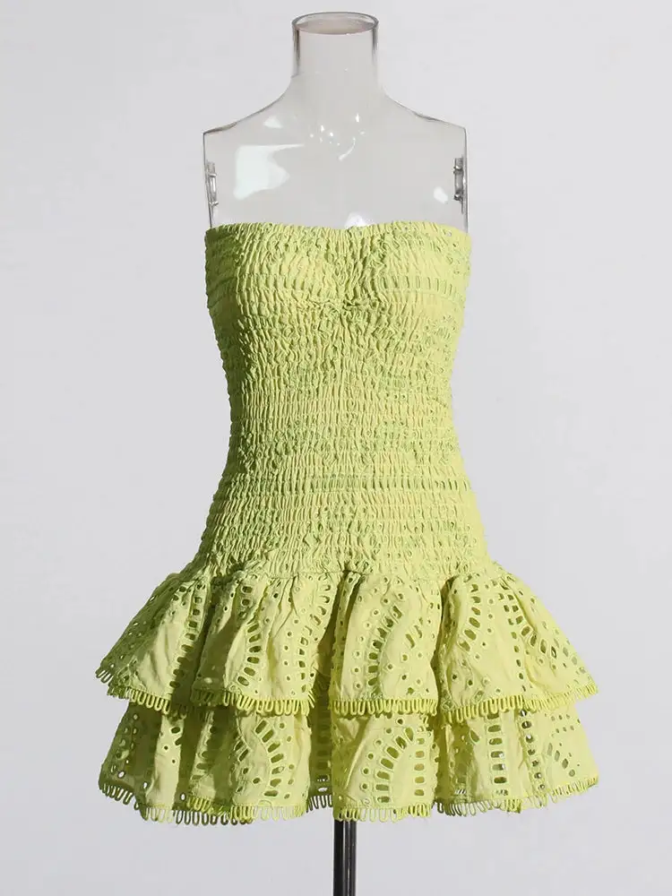 Strapless Ruched Mini Dress