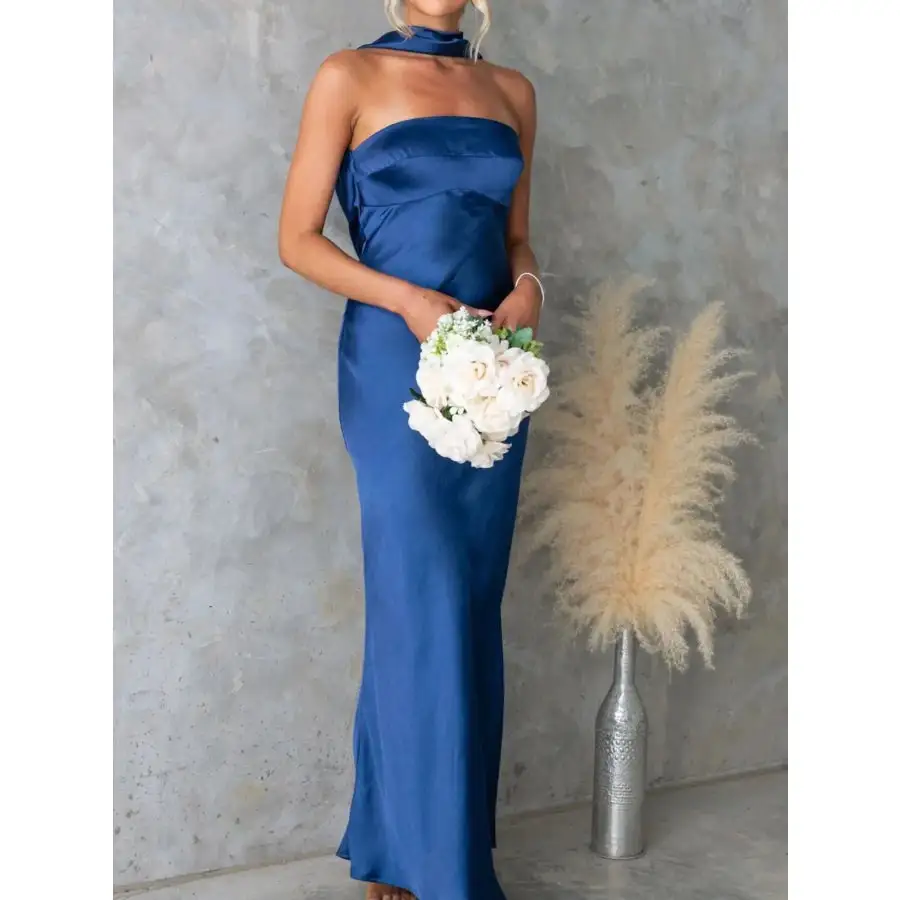 Satin Tube Maxi Dress