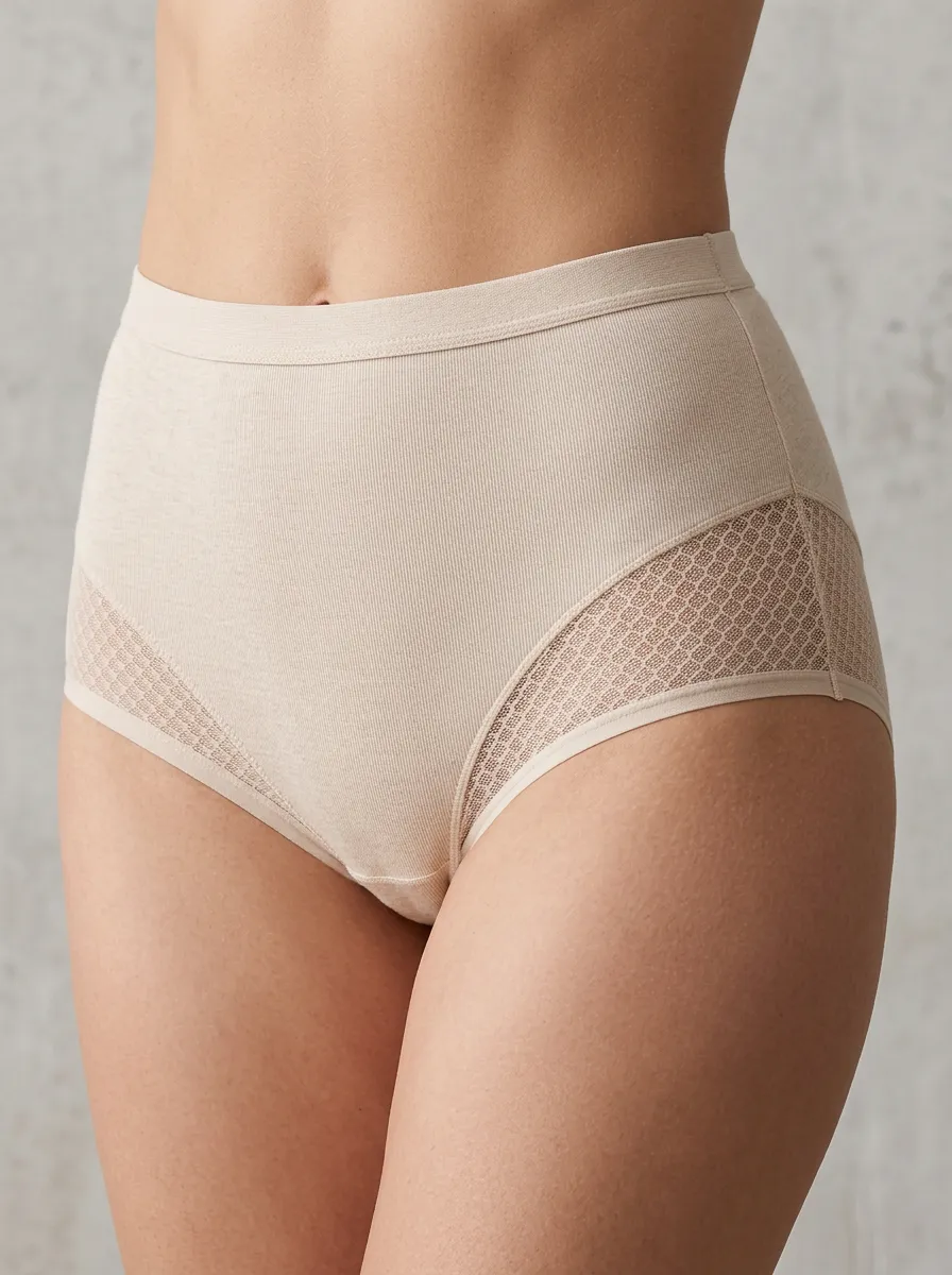 Women's Everyday High-Waisted Ribbed Panties