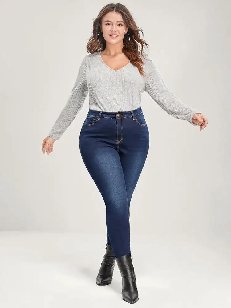Skinny Extremely Stretchy High Rise Dark Wash Jeans