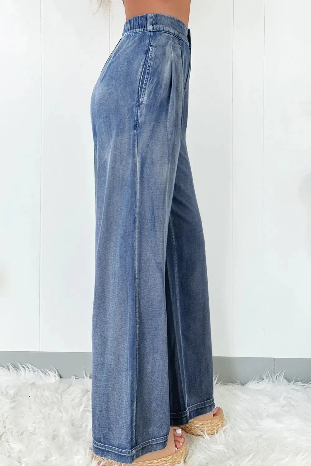 Round Neck Soft Denim Jeans