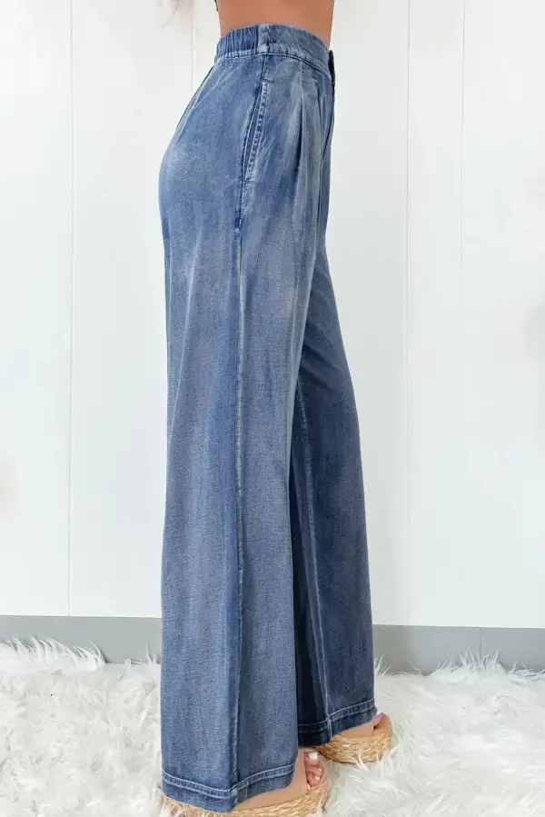 Round Neck Soft Denim Jeans