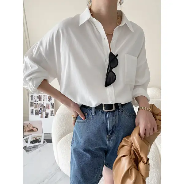 Layered Long Sleeve Button Down Shirt