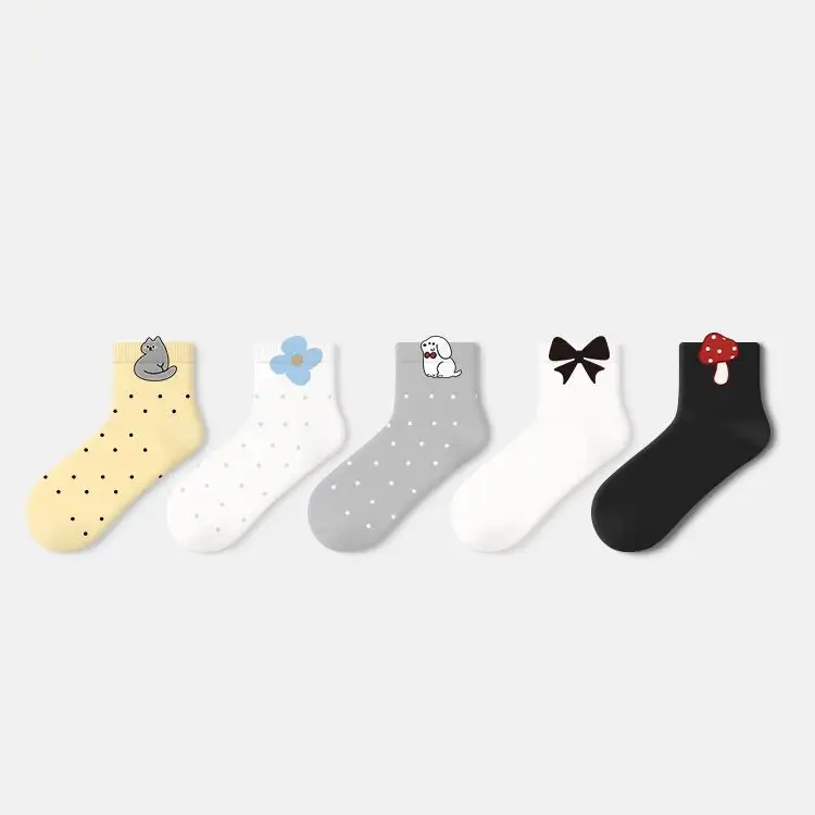 Whimsical Cartoon Animal Ankle Socks