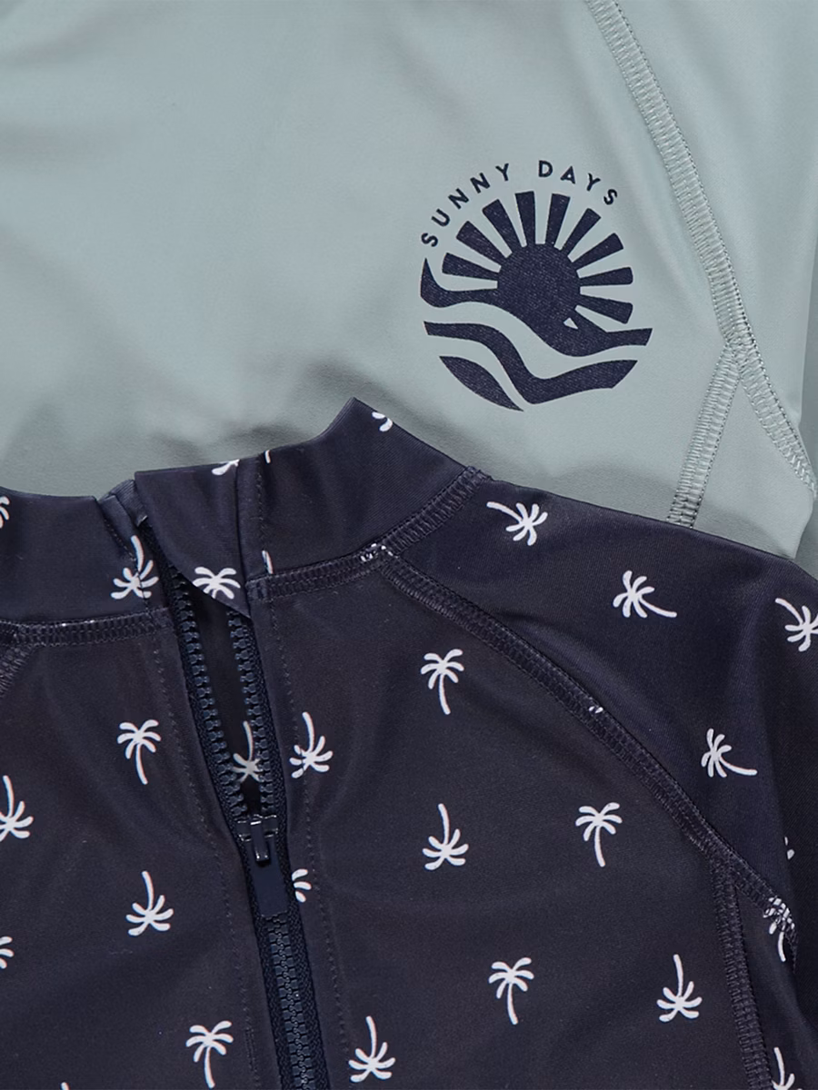 Palm Sun Swim Top and Shorts Outfit 2 Pack detail 1