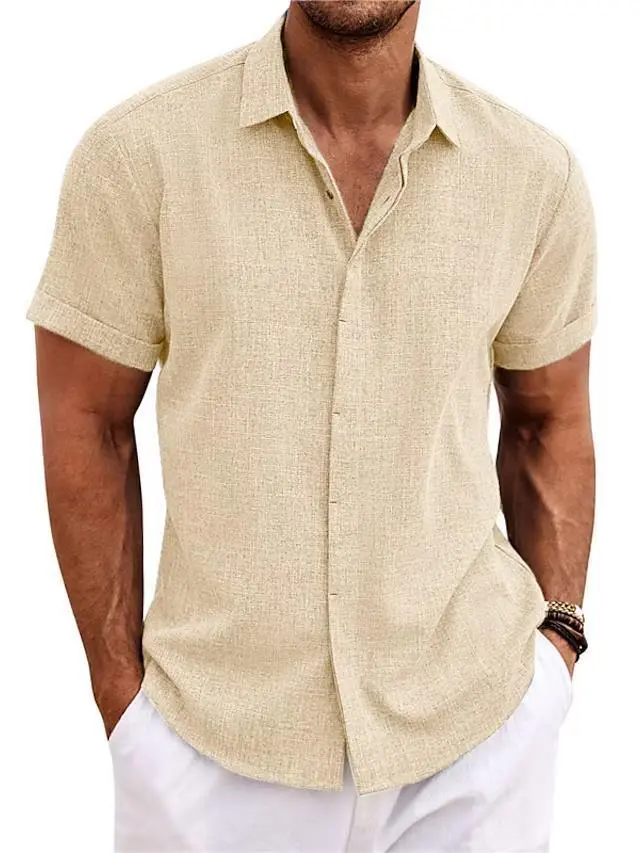 Cotton Linen Short Sleeve Shirt