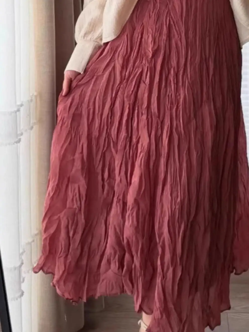 Ruched Elastic Waist Nbsp Skirt