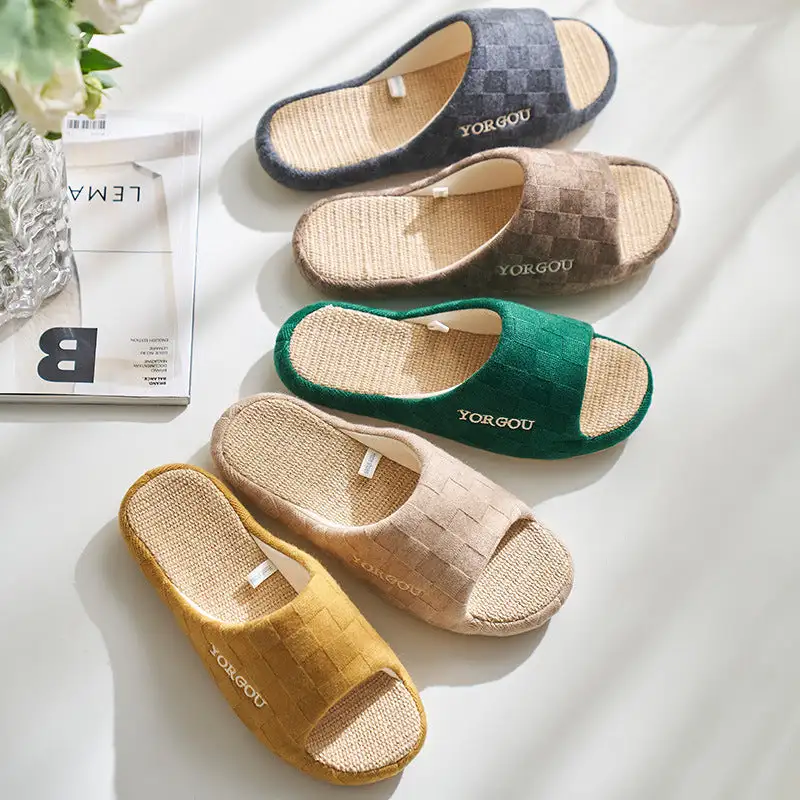 Woven Upper Soft Home Slippers