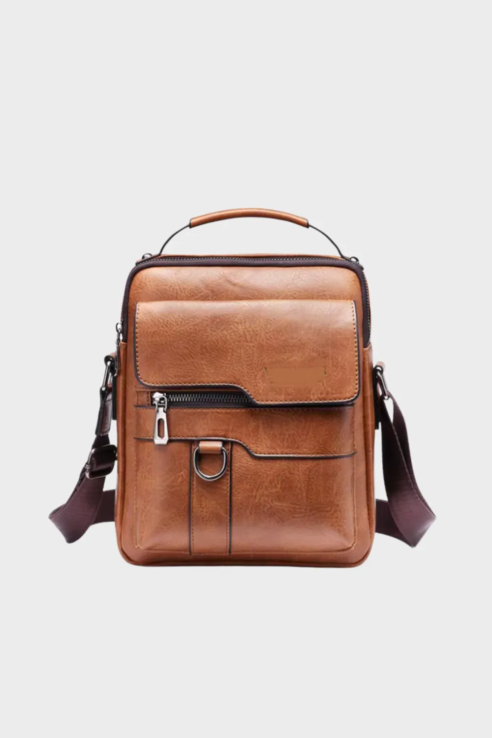 Structured Leather Crossbody Bag