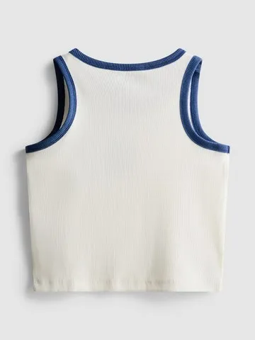7-15yrs | Embroidered Ribbed Vest