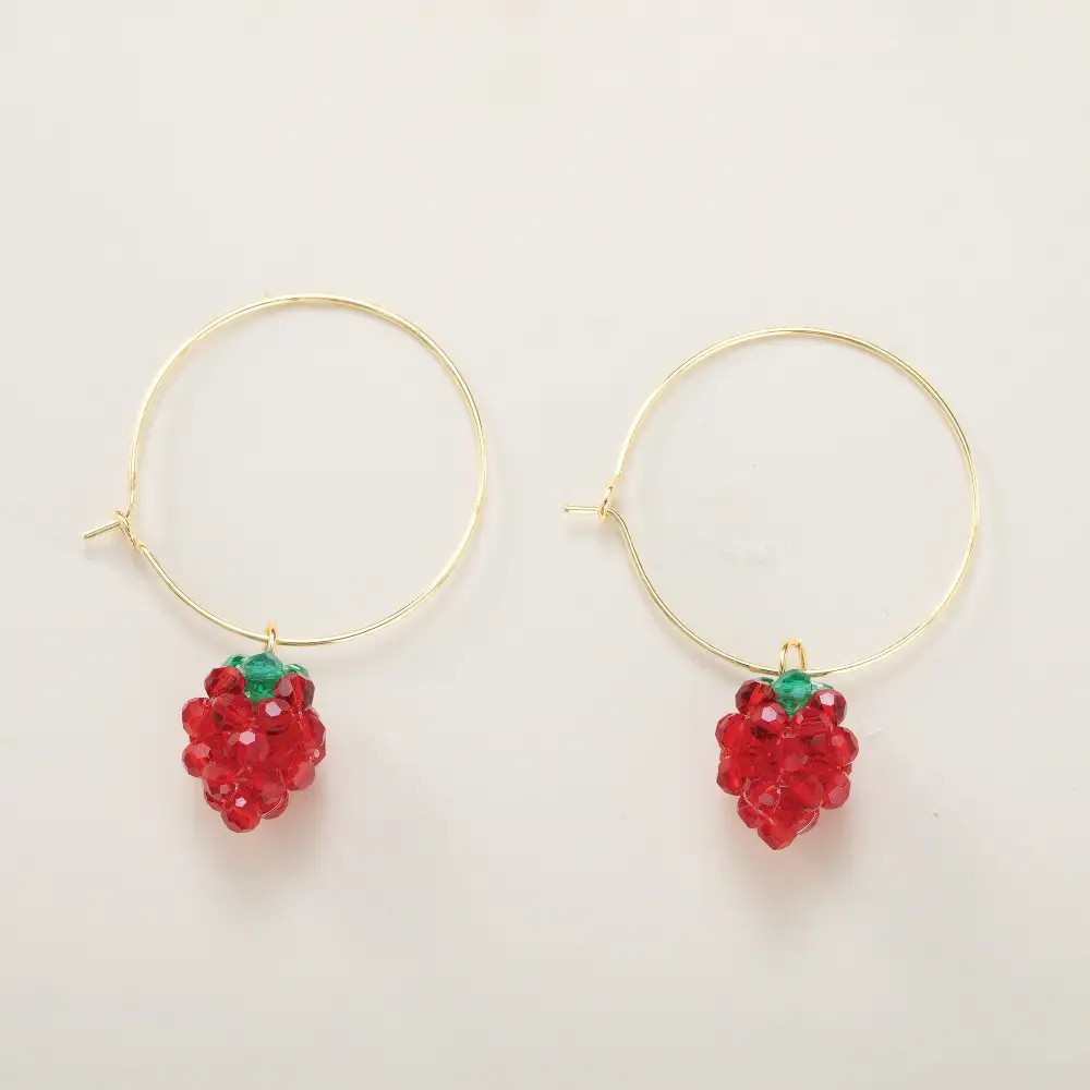 Glass Hoop Earrings