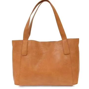 Faux Leather Suede Zip Tote Bag