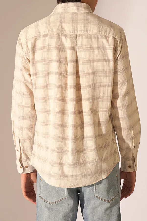 Casual Corduroy Check Shirt