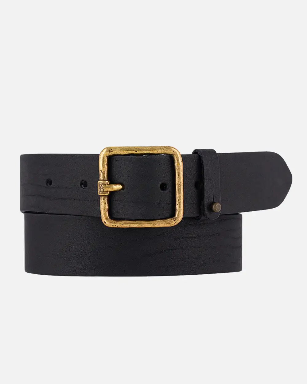 Vintage Square Buckle Leather Waist Belt