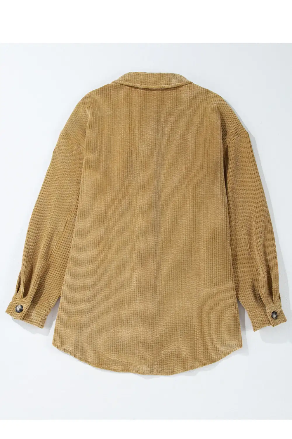 Women's Patched Pocket Button Up Corduroy Shacket