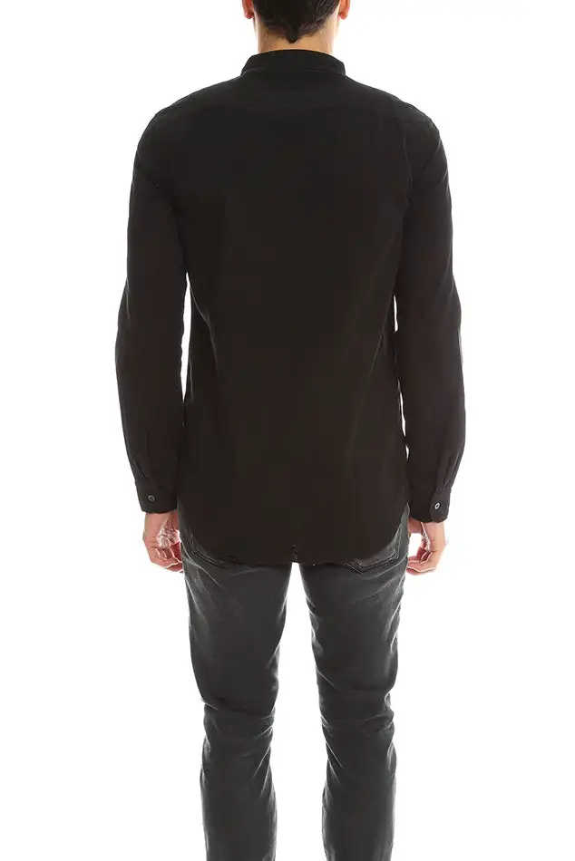 Button Down Cotton Pocket Shirt