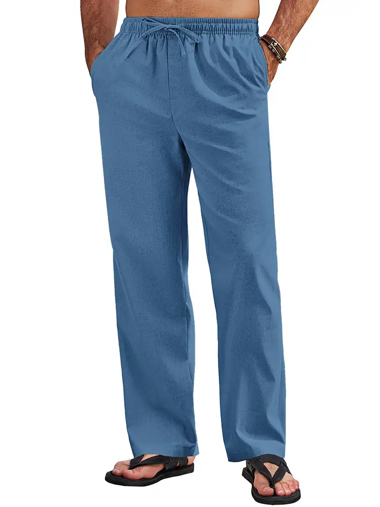 Sumer Linen Blend Beach Yoga Trousers Pants