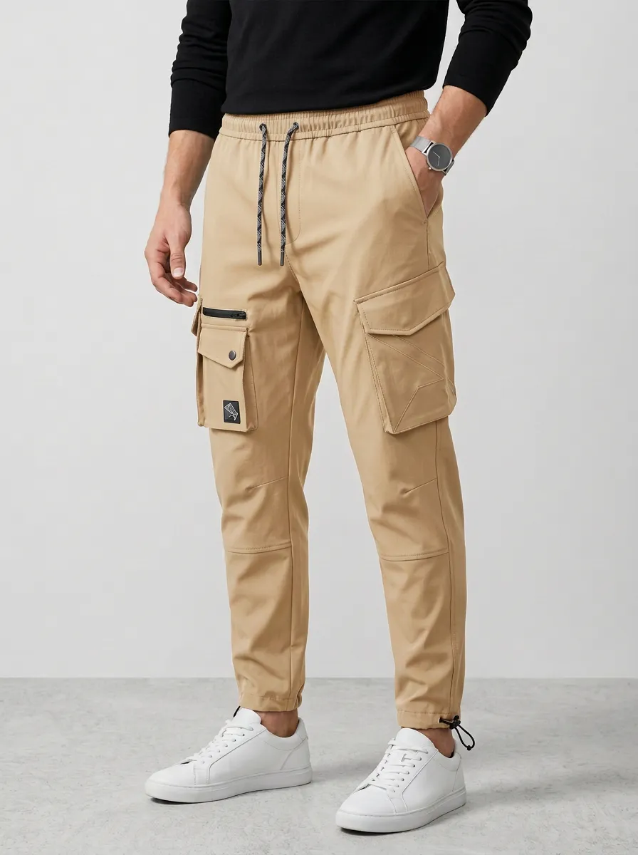 Weekend Graphic Print Shape Men's Cargo Jogger Pants