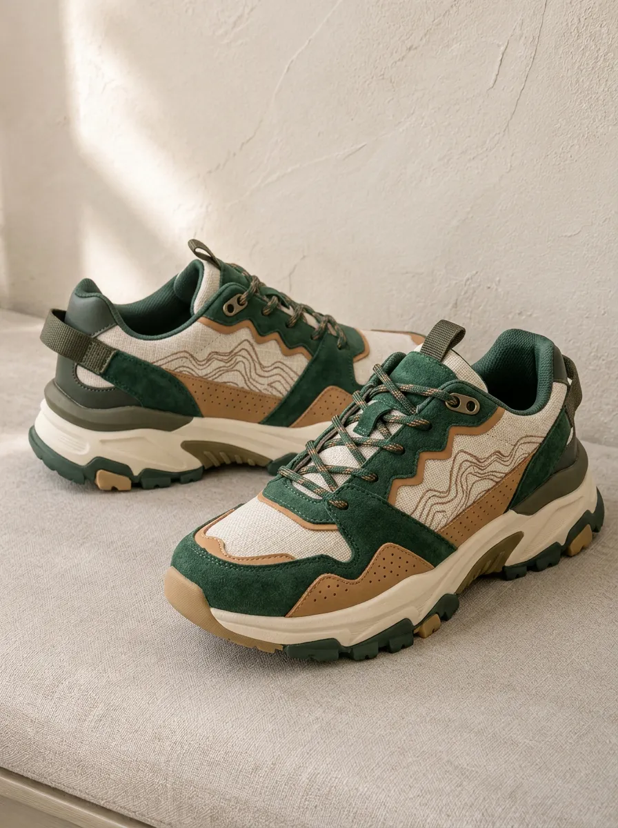 Women's Pace Outdoor Hiking Mountain Pattern Printed Sneakers
