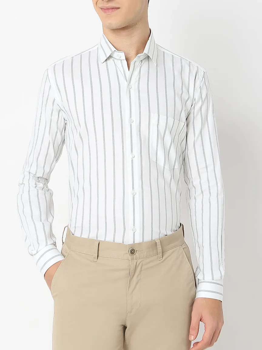 Refined Striped Slim Fit Classic Men's Formal Shirt