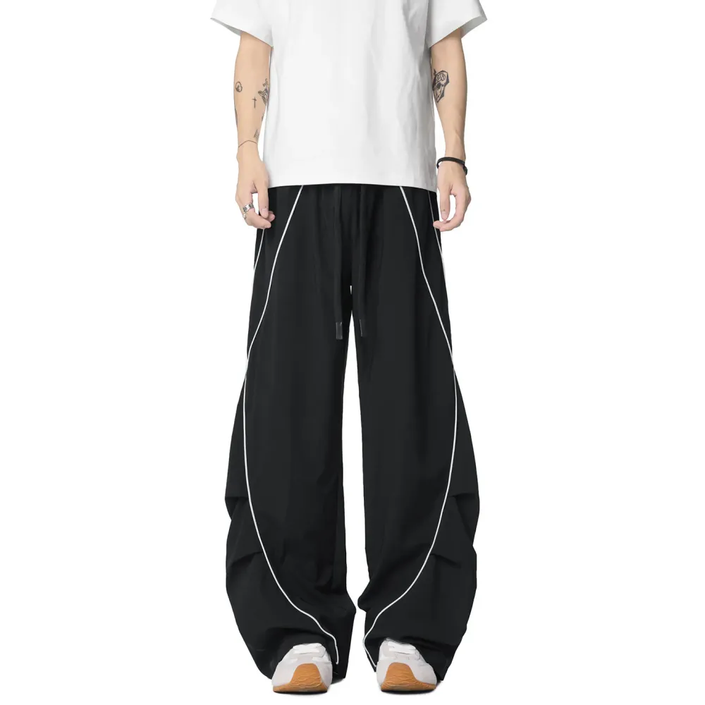 Vintage Panel-Line Wide-Leg Pants