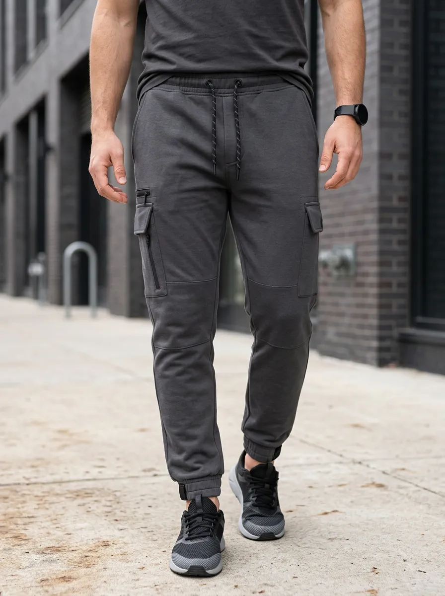 Easy-Wear Graphic Print Daily Wear Men's Cargo Jogger Pants