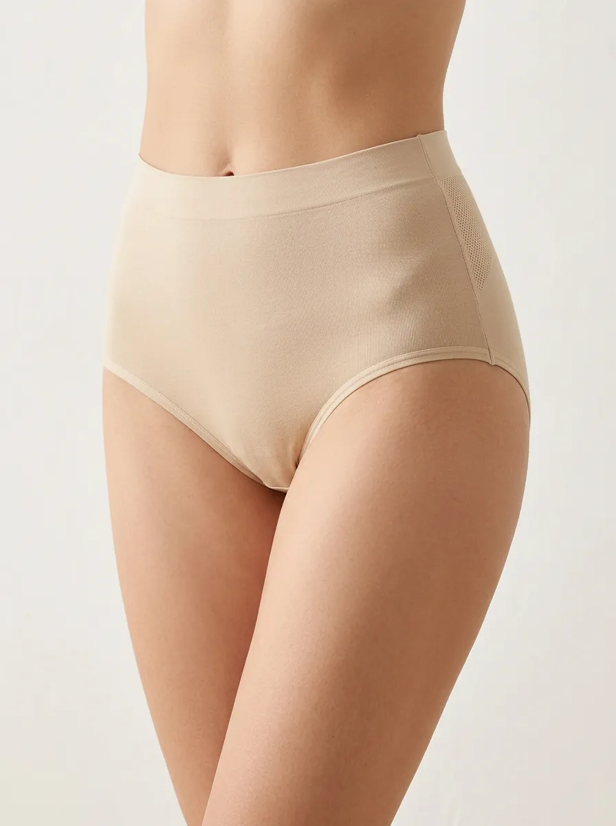 Contemporary Seamless High-Waisted Classic Look Women's Panties