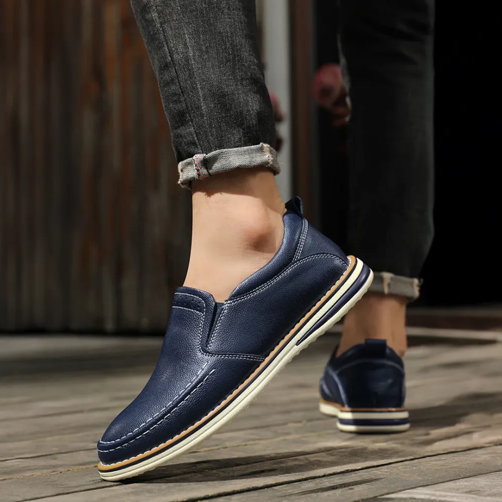 Leather Slip on Loafers