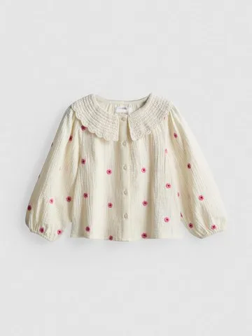 1-9yrs | Crochet Collared Blouse