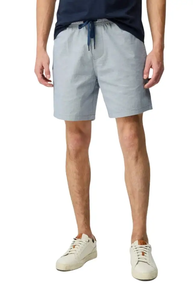 Relaxed Fit Elastic Waist Denim Shorts