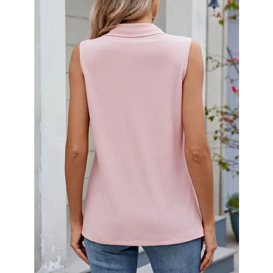 Quarter Zip Collared Tank